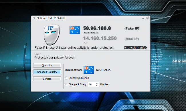Top 9 phần mềm Fake IP miễn phí - Ảnh 6. Phần mềm Fake IP Platinum Hide IP