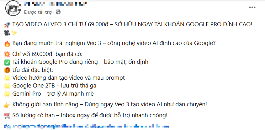Mua tài khoản tạo video AI Veo3, Midjourney giá rẻ, cẩn thận rủi ro- Ảnh 2. Mua tài khoản tạo video AI Veo3, Midjourney giá rẻ, cẩn thận rủi ro- Ảnh 2.