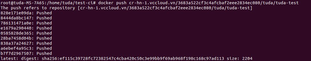 Triển khai CI/CD cho ứng dụng với Bizfly Container Registry và Bizfly Cloud Server - Ảnh 7. Triển khai CI/CD cho ứng dụng với Bizfly Container Registry và Bizfly Cloud Server - Ảnh 7.