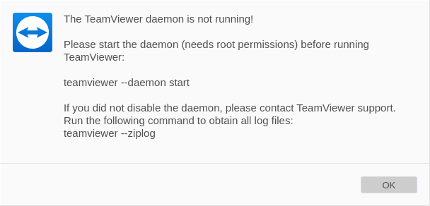 teamviewer-not-running