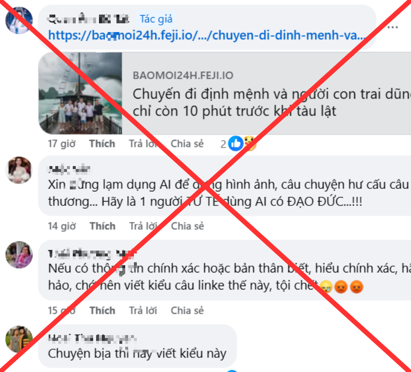 Cẩn thận bị xử lý hình sự khi lan truyền sai sự thật vụ lật tàu ở Quảng Ninh - Ảnh 2. Cẩn thận bị xử lý hình sự khi lan truyền sai sự thật vụ lật tàu ở Quảng Ninh - Ảnh 2.
