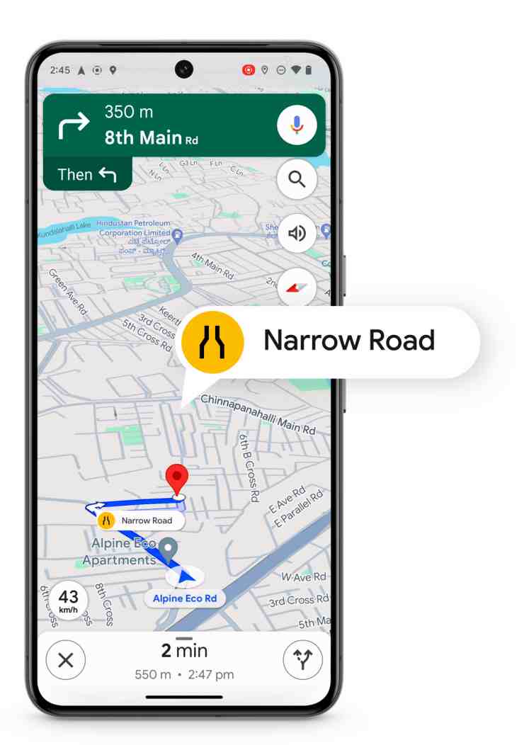 Tính năng mới trên Google Maps giúp Tài xế ô tô tránh đường hẹp an toàn hơn - Ảnh 1.