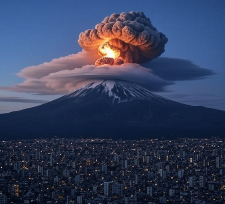 Hình dung chân thật về cảnh tượng ngọn núi ngủ yên 300 năm bất ngờ phun trào - Ảnh 1.