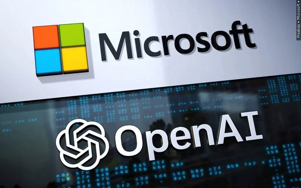 Biểu tượng của các hãng công nghệ OpenAI và Microsoft. Ảnh: Newscenter