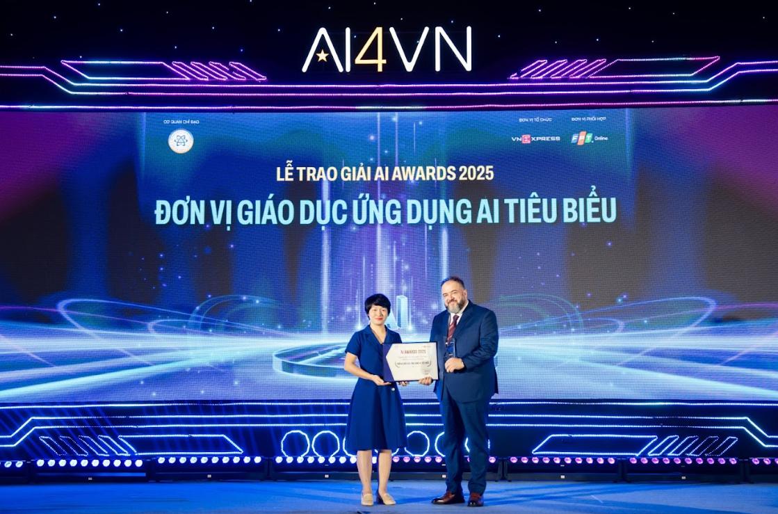 Trường Đại học Anh Quốc Việt Nam được vinh danh đơn vị ứng dụng AI xuất sắc- Ảnh 1.