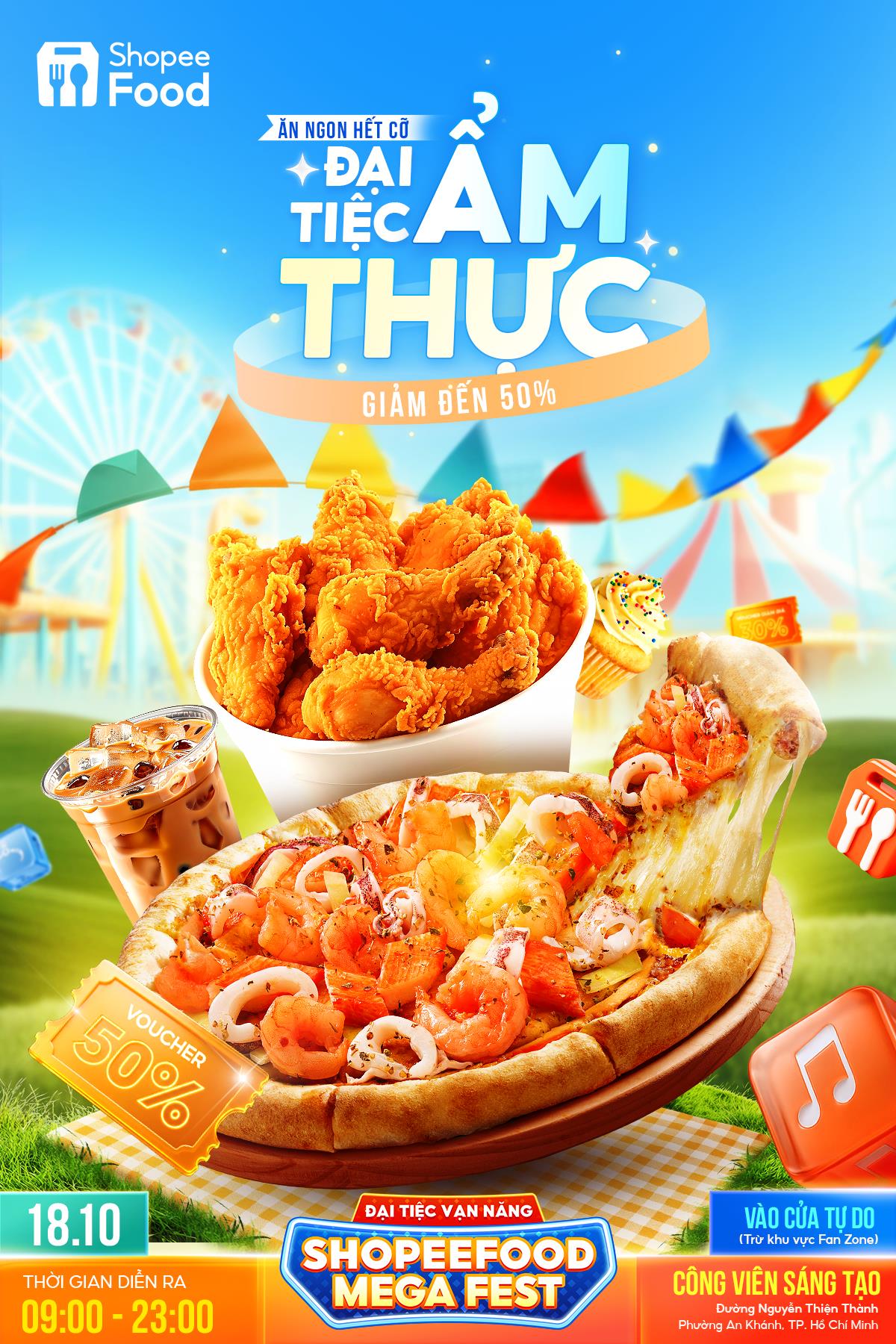 Tất tần tật bí kíp ăn ngon, chơi vui cả ngày tại Đại Tiệc Vạn Năng - ShopeeFood Mega Fest- Ảnh 2.