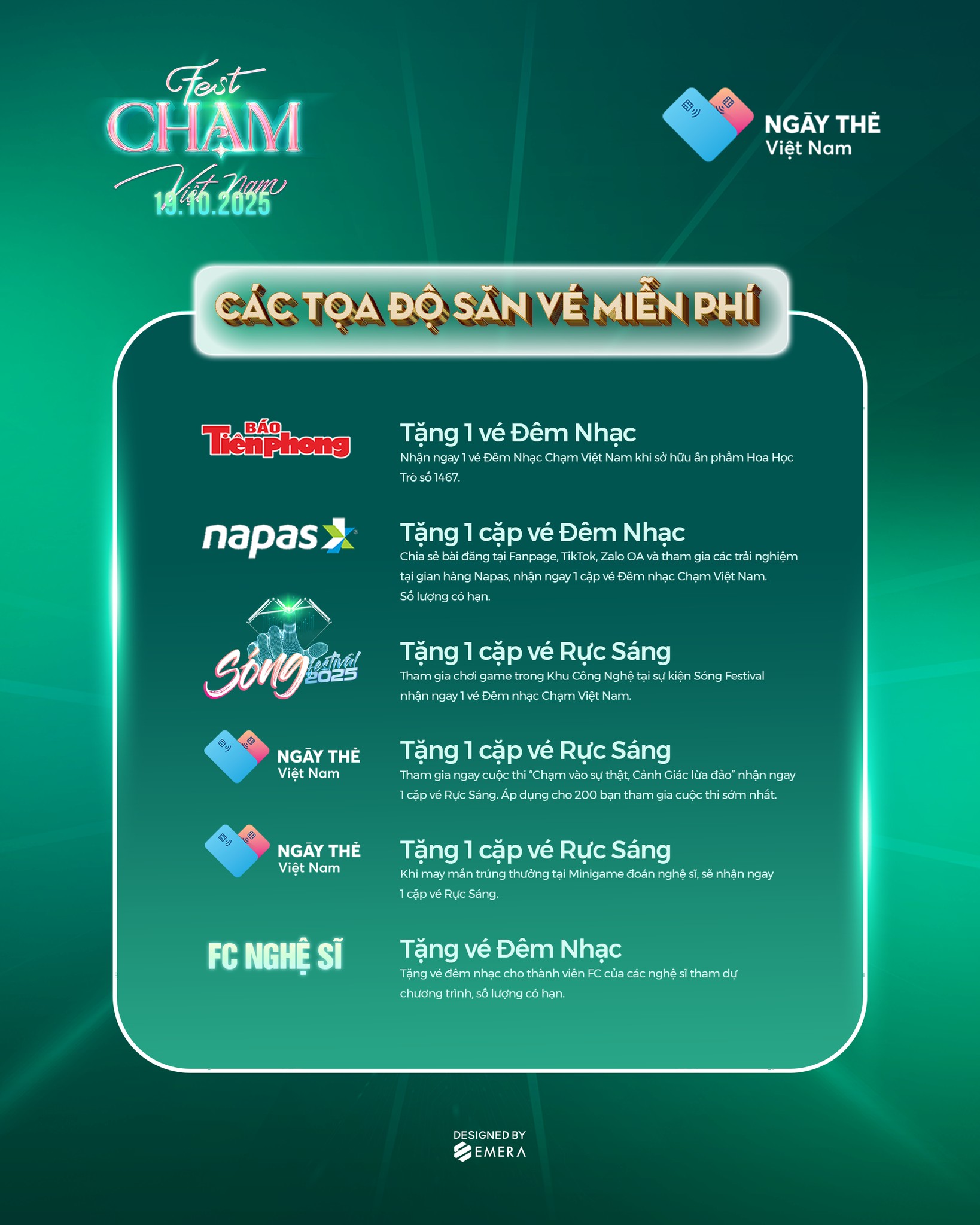 NAPAS tặng vé miễn phí đêm nhạc "Chạm Việt Nam" tại Sóng Festival - Ngày thẻ Việt Nam 2025- Ảnh 2.