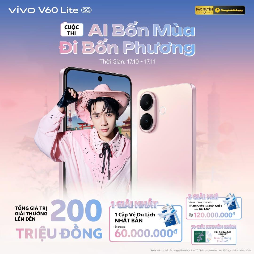 vivo V60 Lite 5G biến ảnh thường thành diệu kỳ 4 mùa, cơ hội du lịch 4 phương- Ảnh 3.