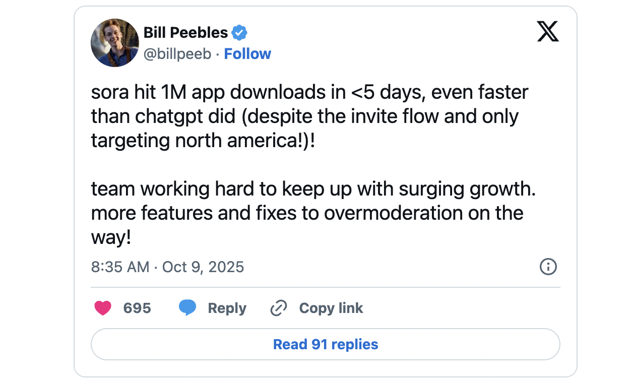 Bất chấp tranh cãi, Sora còn "hot" hơn cả ChatGPT ngay sau khi ra mắt- Ảnh 2.