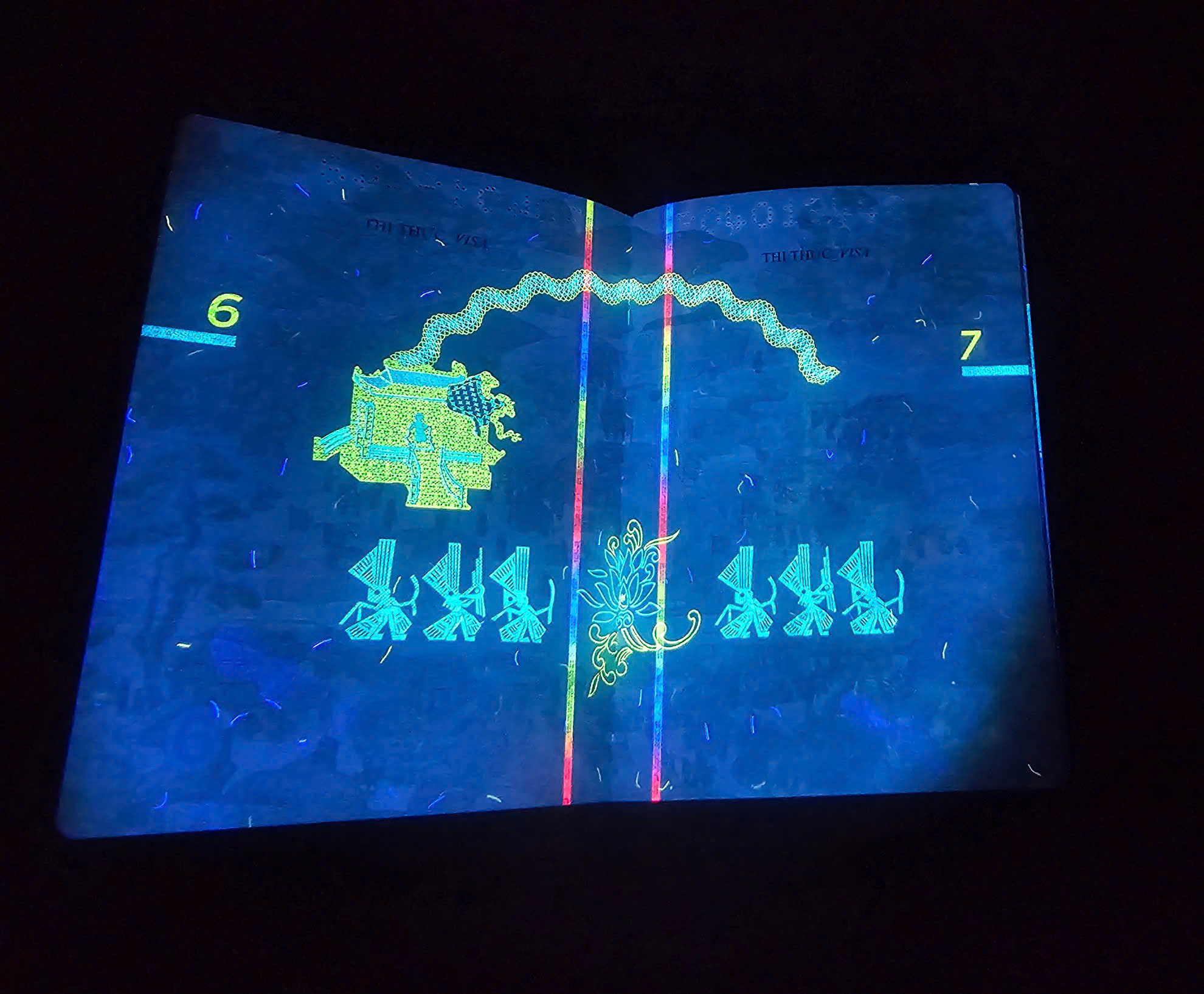 Hé lộ nhiều hình ảnh 'bất ngờ' trên hộ chiếu Việt Nam khi soi tia UV - Ảnh 3.