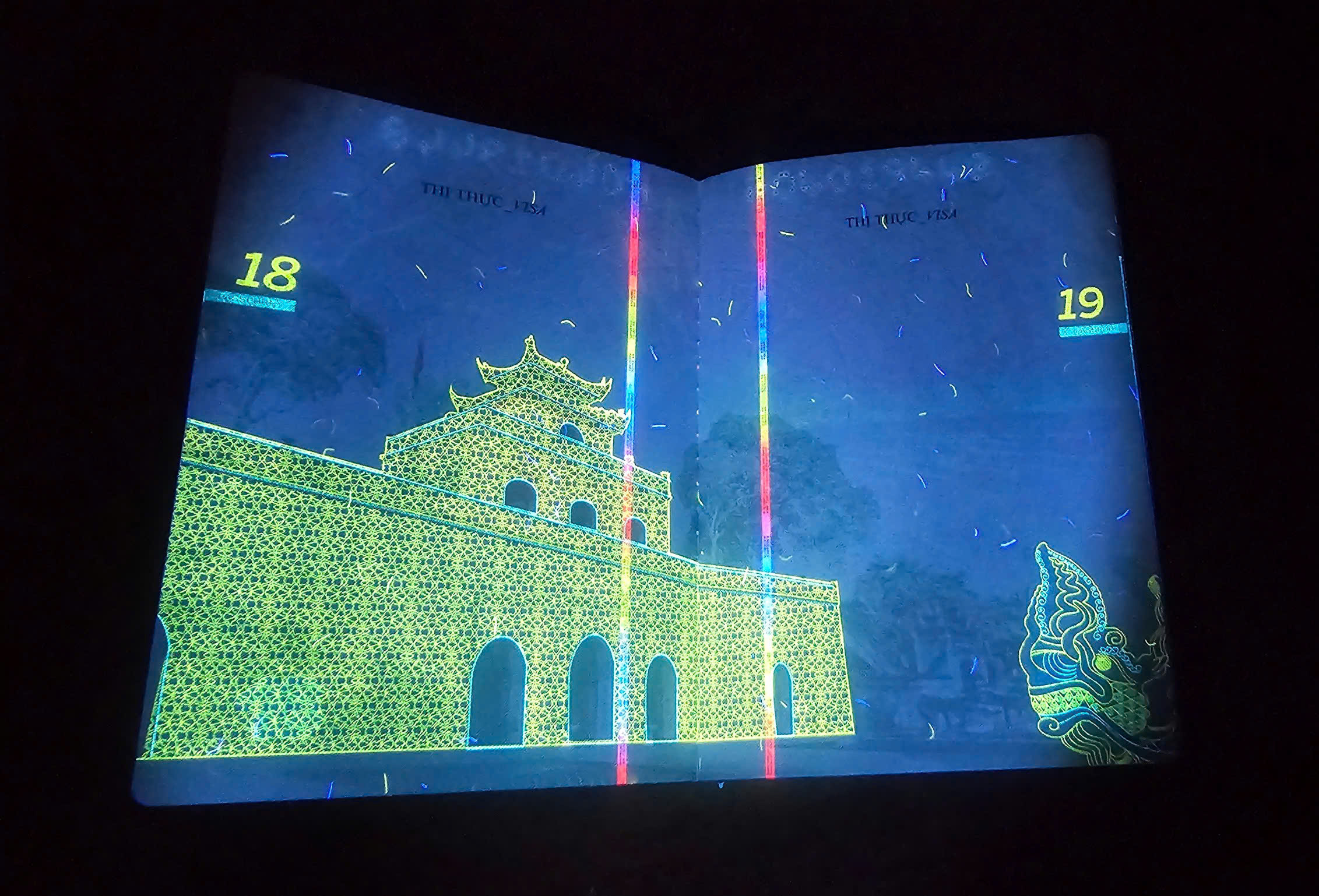 Hé lộ nhiều hình ảnh 'bất ngờ' trên hộ chiếu Việt Nam khi soi tia UV - Ảnh 9.