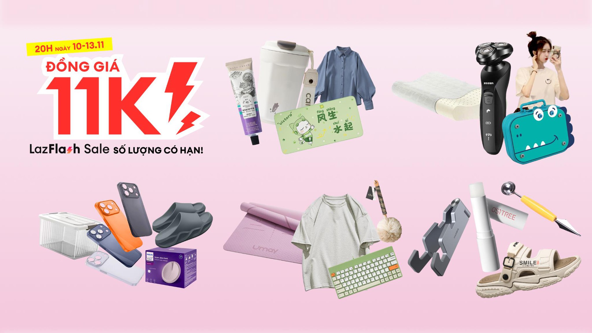 # Flash sale 11.11 trên Lazada: Deal đồng giá 11K phủ khắp công nghệ, thời trang, gia dụng - Ảnh 1. # Flash sale 11.11 trên Lazada: Deal đồng giá 11K phủ khắp công nghệ, thời trang, gia dụng - Ảnh 1.