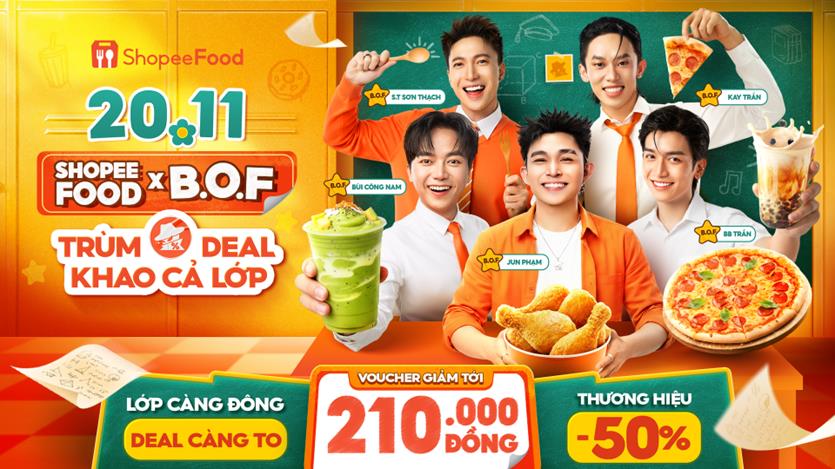 Cả lớp lên món, ShopeeFood lên deal mời tiệc 20.11: Lớp càng đông, deal càng to- Ảnh 1.