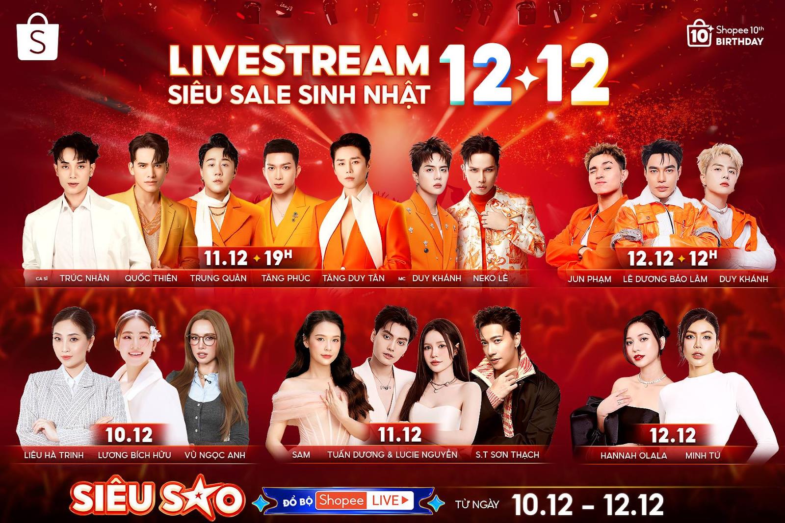 Shopee khởi động “12.12 Siêu Sale Sinh Nhật” với loạt chương trình mua sắm giải trí hoành tráng - Ảnh 3. Shopee khởi động “12.12 Siêu Sale Sinh Nhật” với loạt chương trình mua sắm giải trí hoành tráng - Ảnh 3.