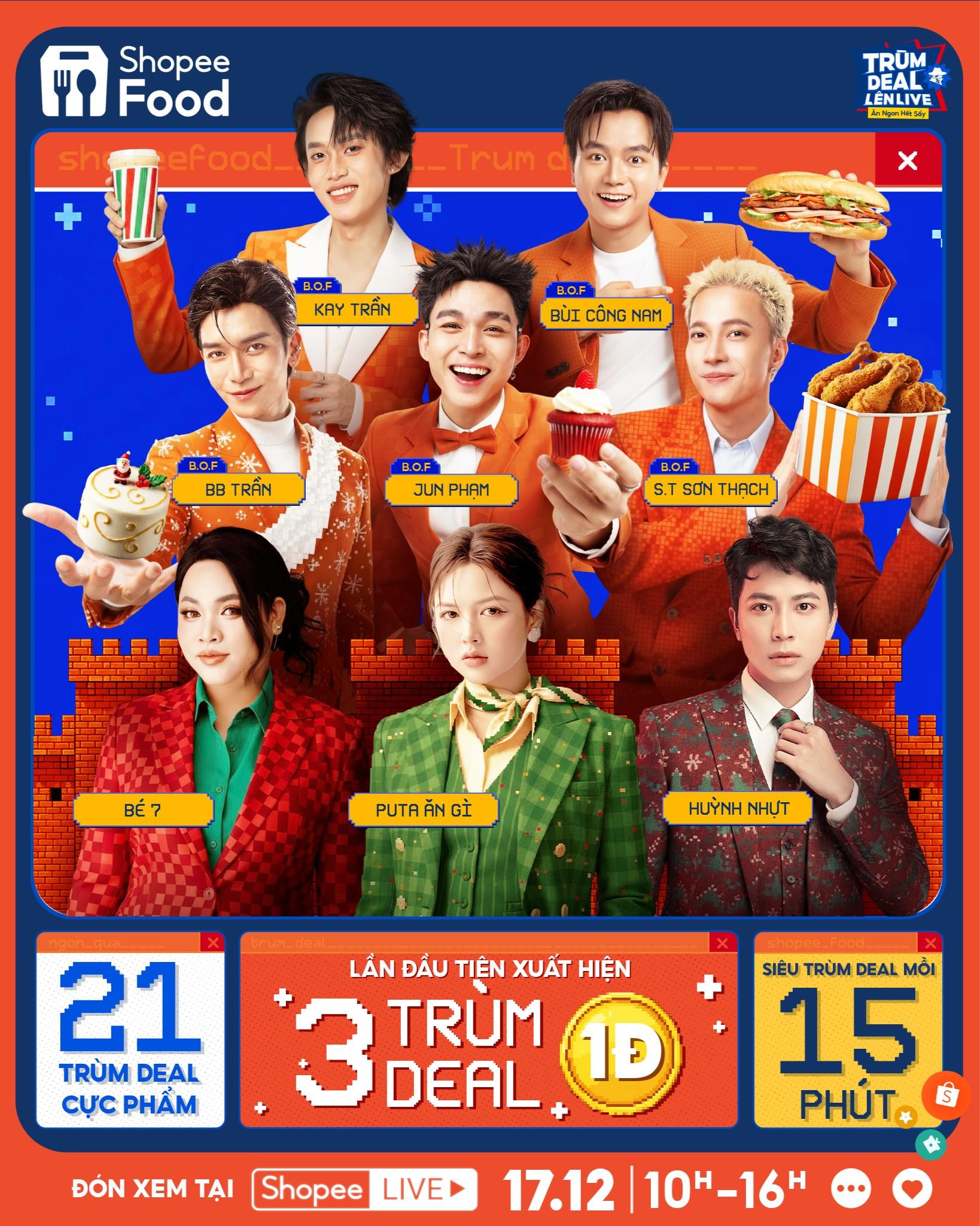 Bùng nổ cuộc chiến Trùm Deal ShopeeFood: 5 anh tài B.O.F so găng, cộng đồng fan dậy sóng- Ảnh 3. Bùng nổ cuộc chiến Trùm Deal ShopeeFood: 5 anh tài B.O.F so găng, cộng đồng fan dậy sóng- Ảnh 3.