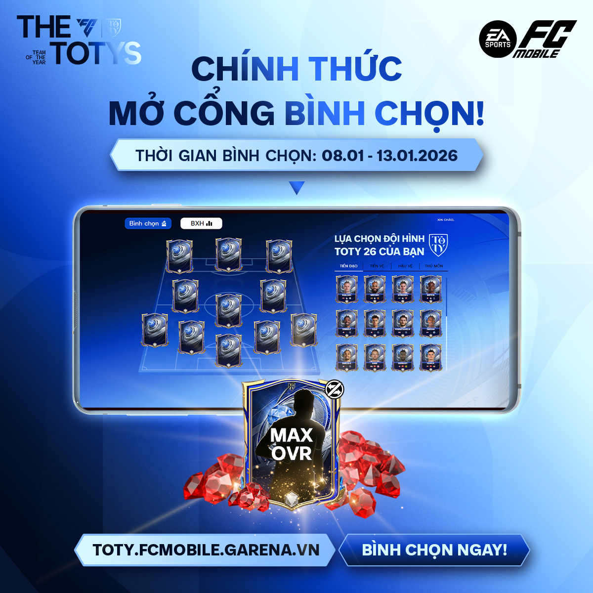 Sự kiện bình chọn đội hình xuất sắc nhất năm ra mắt tại FC Mobile Việt Nam! - Ảnh 1.