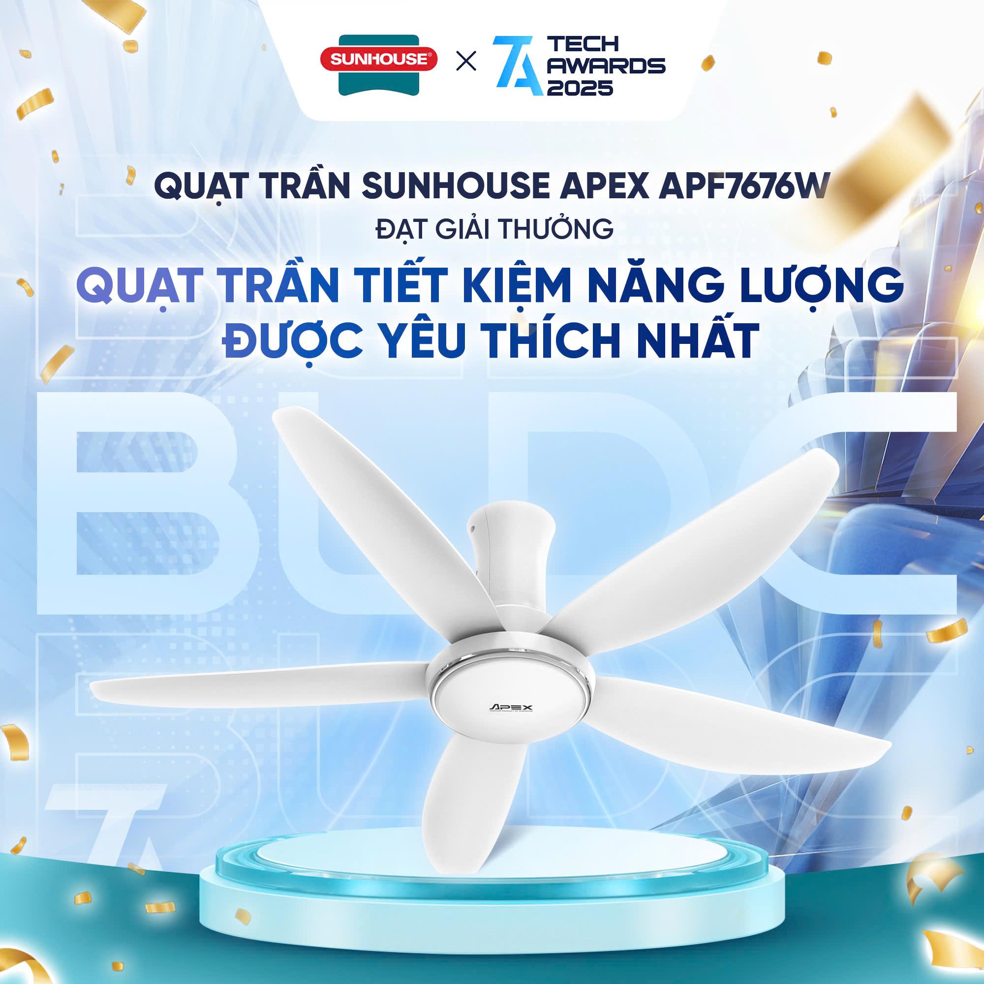 Quạt trần Sunhouse Apex xuất sắc giành chiến thắng tại Tech Awards 2025 - Ảnh 1.