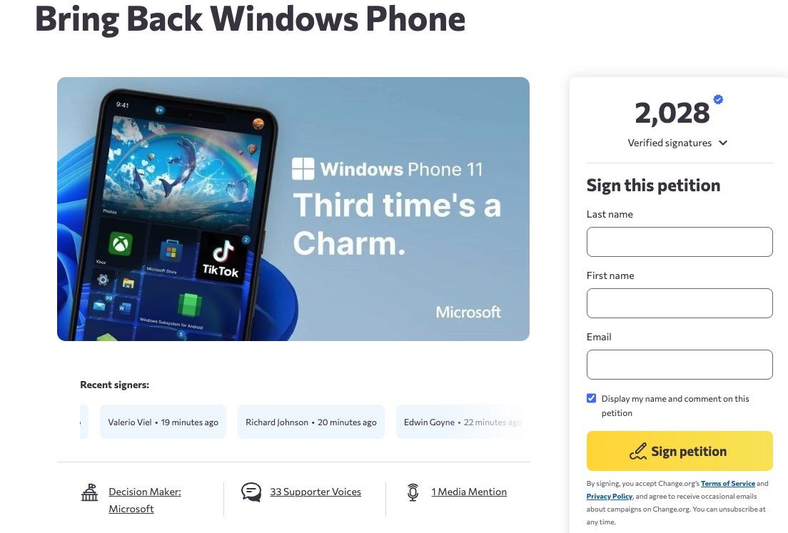 Người dùng vẫn không quên được Windows Phone, đến mức lập kiến nghị đòi Microsoft hồi sinh- Ảnh 1.