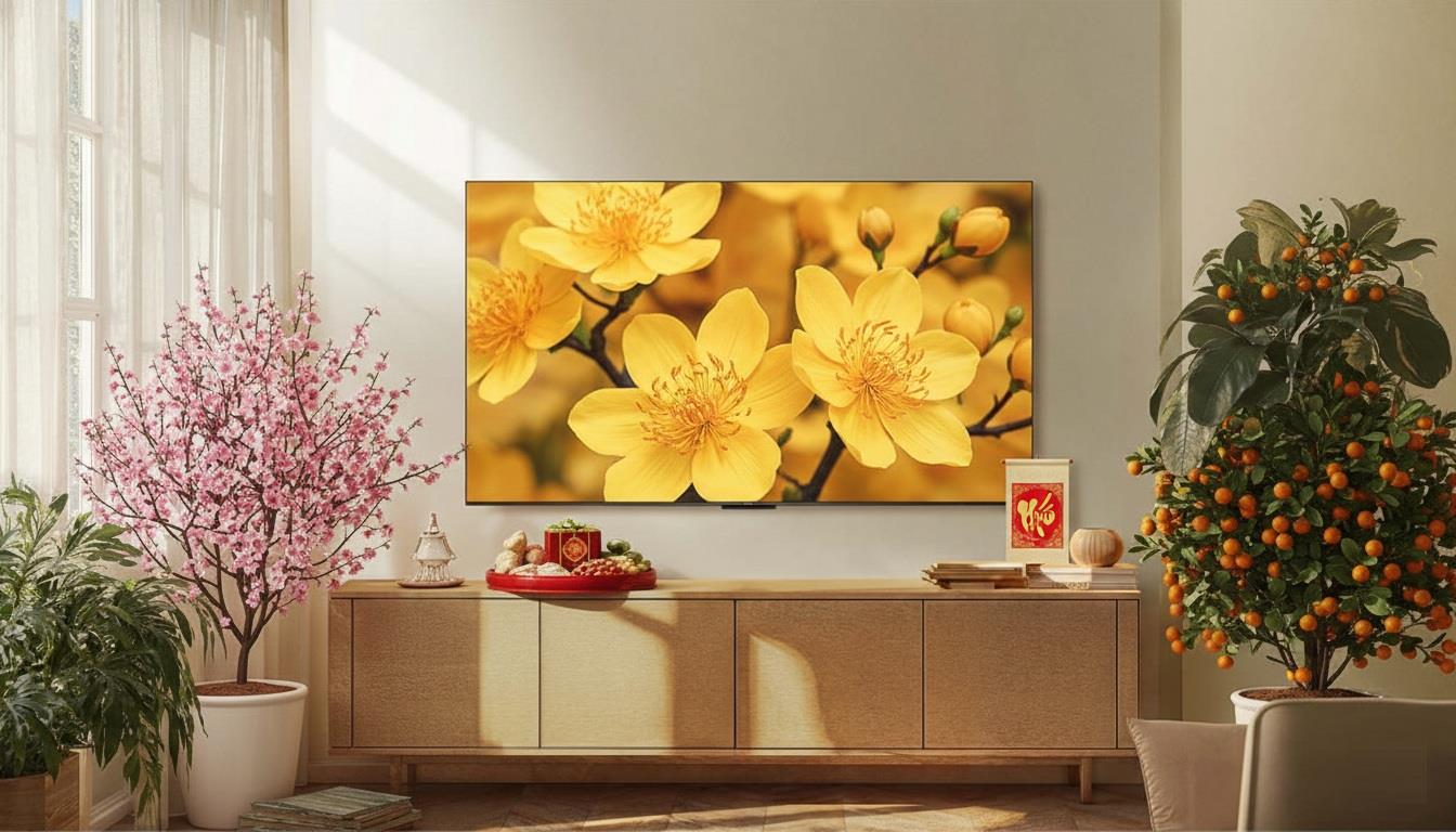 Xu hướng TV 2026: Khi màn hình lớn và công nghệ QD-Mini LED phổ cập phòng khách Việt - Ảnh 1.