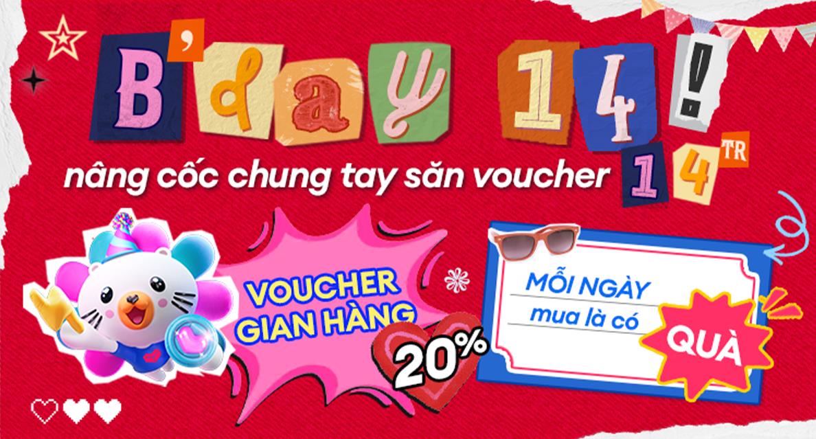 Tưng bừng Sinh nhật Lazada 14 tuổi: Voucher đến 14 triệu, mua 1 tặng 1, voucher đến 50%- Ảnh 1. Tưng bừng Sinh nhật Lazada 14 tuổi: Voucher đến 14 triệu, mua 1 tặng 1, voucher đến 50%- Ảnh 1.
